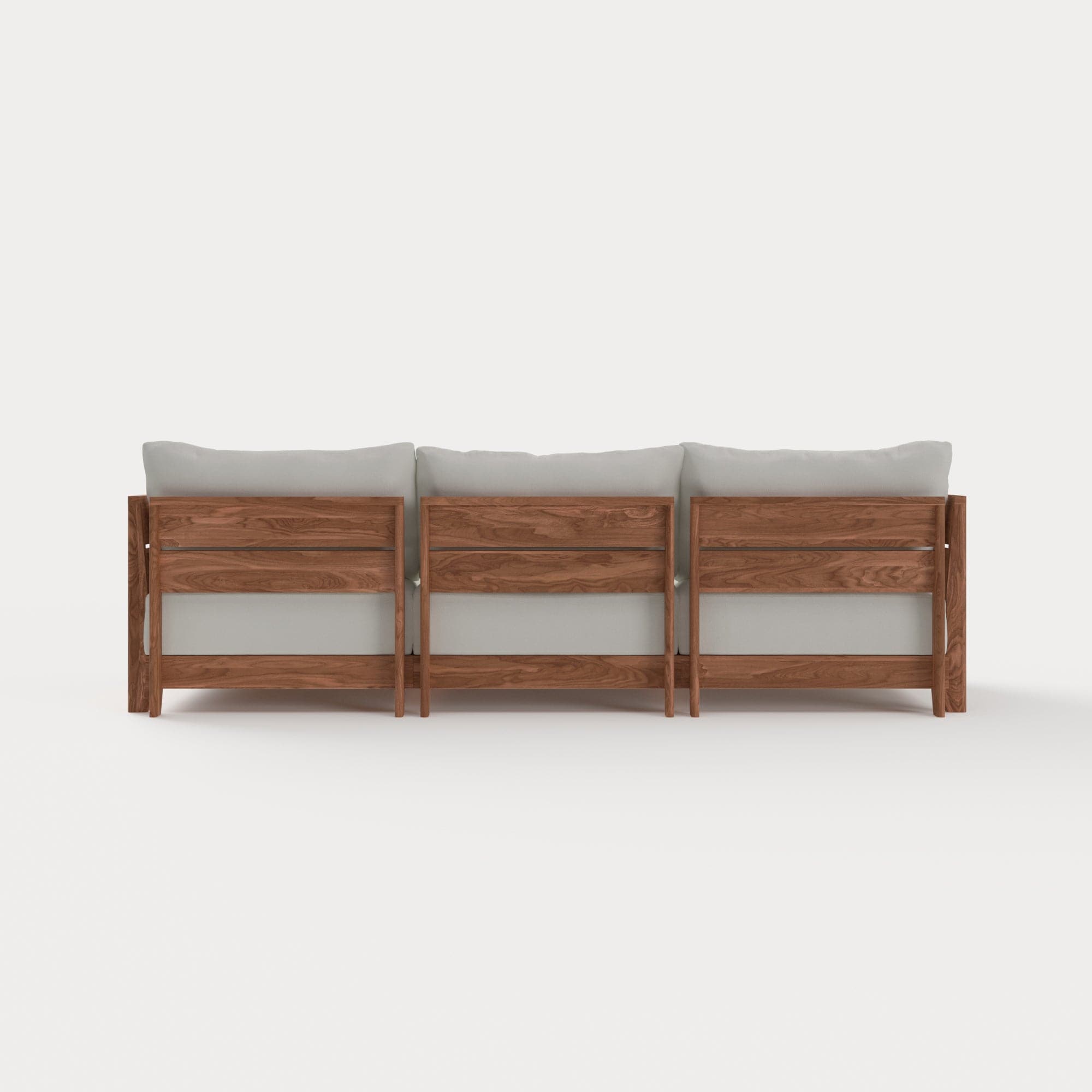 Dwell™ Modular Teak Outdoor Sofa + Ottoman | Classic Canvas in Cloud