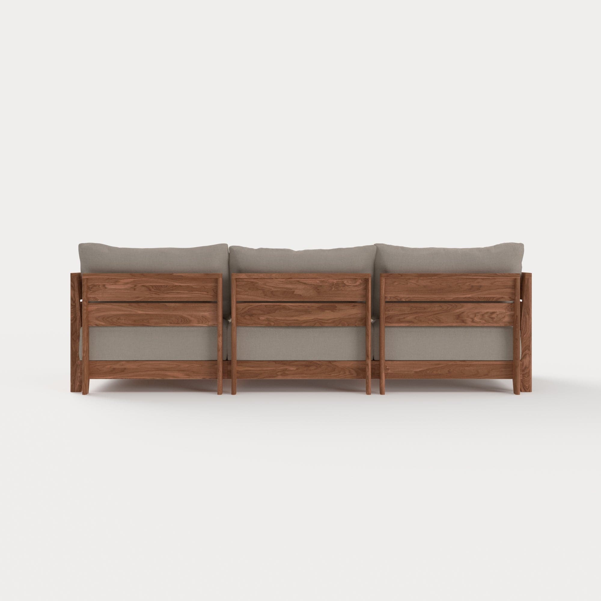 Dwell™ Modular Teak Outdoor Sofa + Ottoman | Classic Canvas in Sand