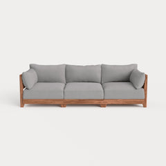 Dwell™ Modular Teak Outdoor Sofa | Classic Canvas in Stone Gray