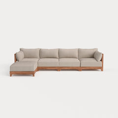 Dwell™ Modular Teak Outdoor 4-Seater Sofa Sectional | Classic Canvas in Sand