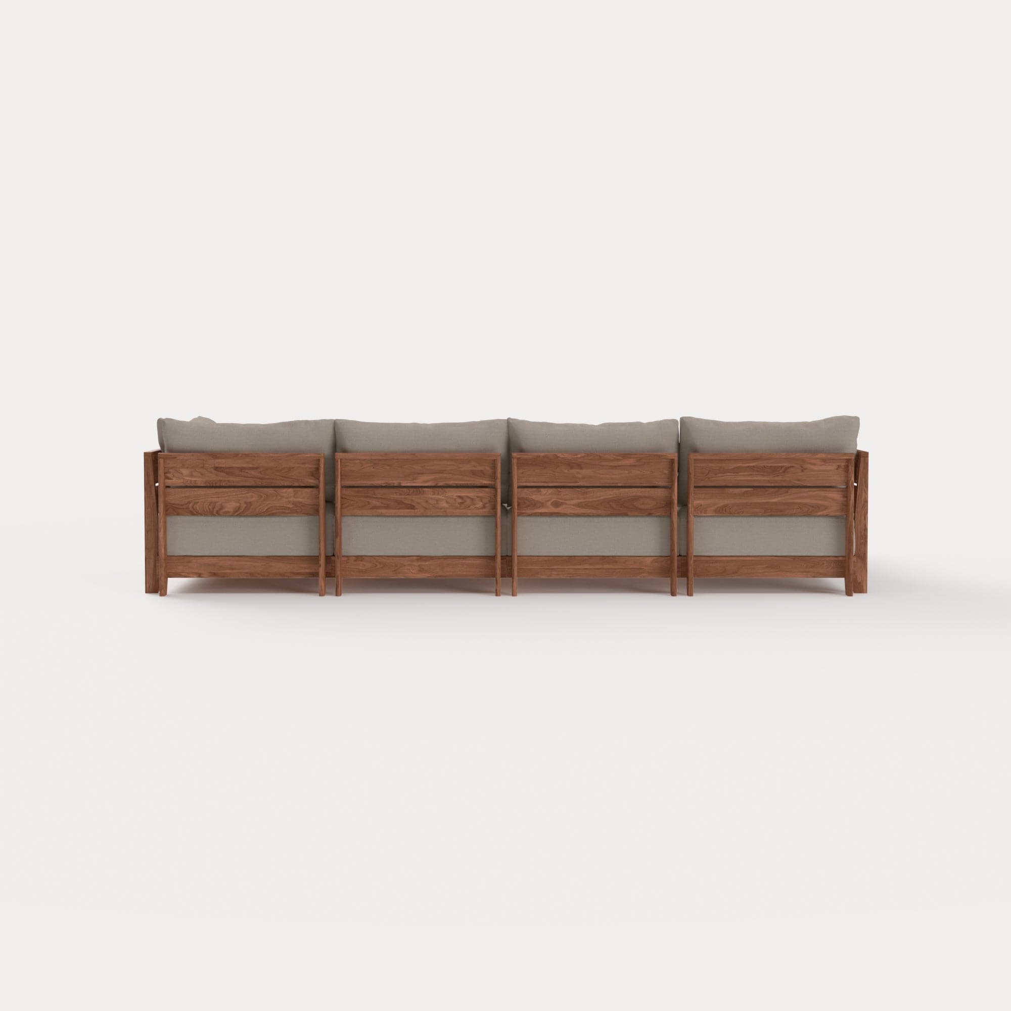Dwell™ Modular Teak Outdoor 4-Seater Sofa Sectional | Classic Canvas in Sand
