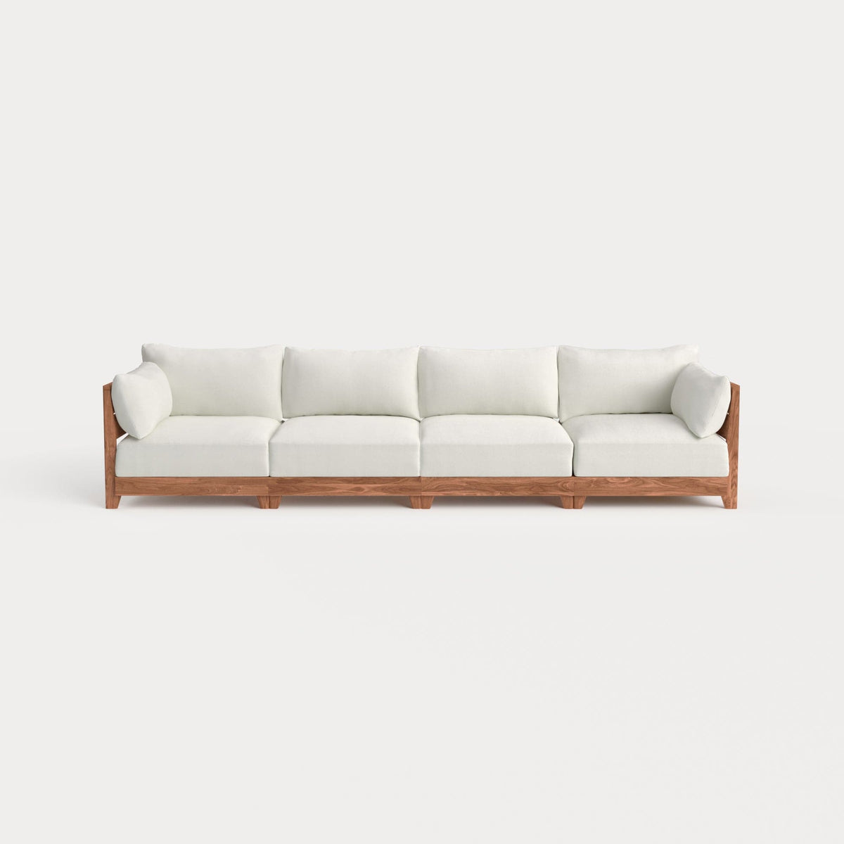 Dwell™ Modular Teak Outdoor 4-Seater Sofa | Classic Canvas in Cloud