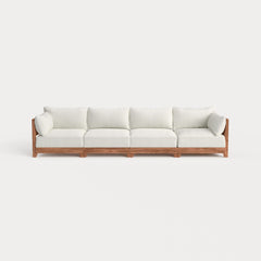 Dwell™ Modular Teak Outdoor 4-Seater Sofa | Classic Canvas in Cloud