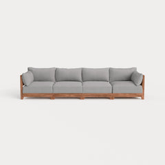 Dwell™ Modular Teak Outdoor 4-Seater Sofa | Classic Canvas in Stone Gray