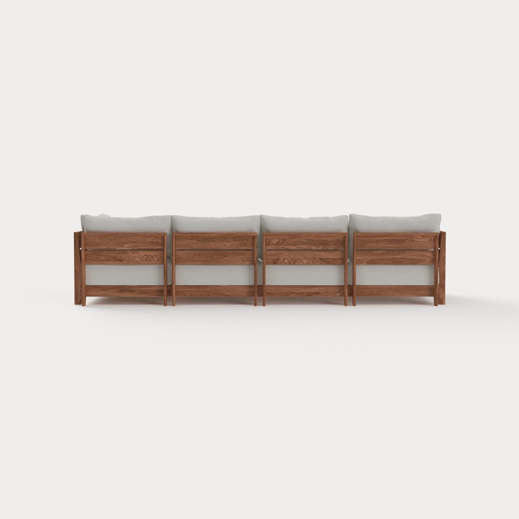 Dwell™ Modular Teak Outdoor 4-Seater Sofa | Classic Canvas in Cloud