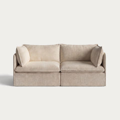 Modular Outdoor Washable 2-Seater | Alfresco Boucle in Cashew