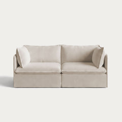 Modular Outdoor Washable 2-Seater | Nano Slubweave in Chai
