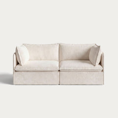 Modular Outdoor Washable 2-Seater | Alfresco Boucle in Creme