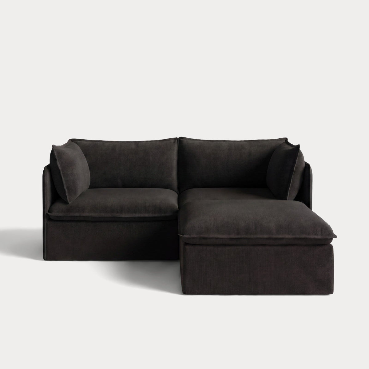 Modular Outdoor Washable 2-Seater Sectional | Classic Canvas in Charcoal