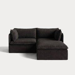 Modular Outdoor Washable 2-Seater Sectional | Classic Canvas in Charcoal