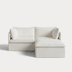 Modular Outdoor Washable 2-Seater Sectional | Classic Canvas in Cloud
