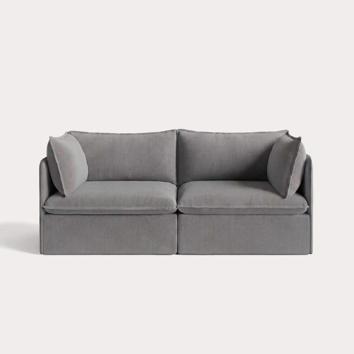 Modular Outdoor Washable 2-Seater | Classic Canvas in Stone Gray