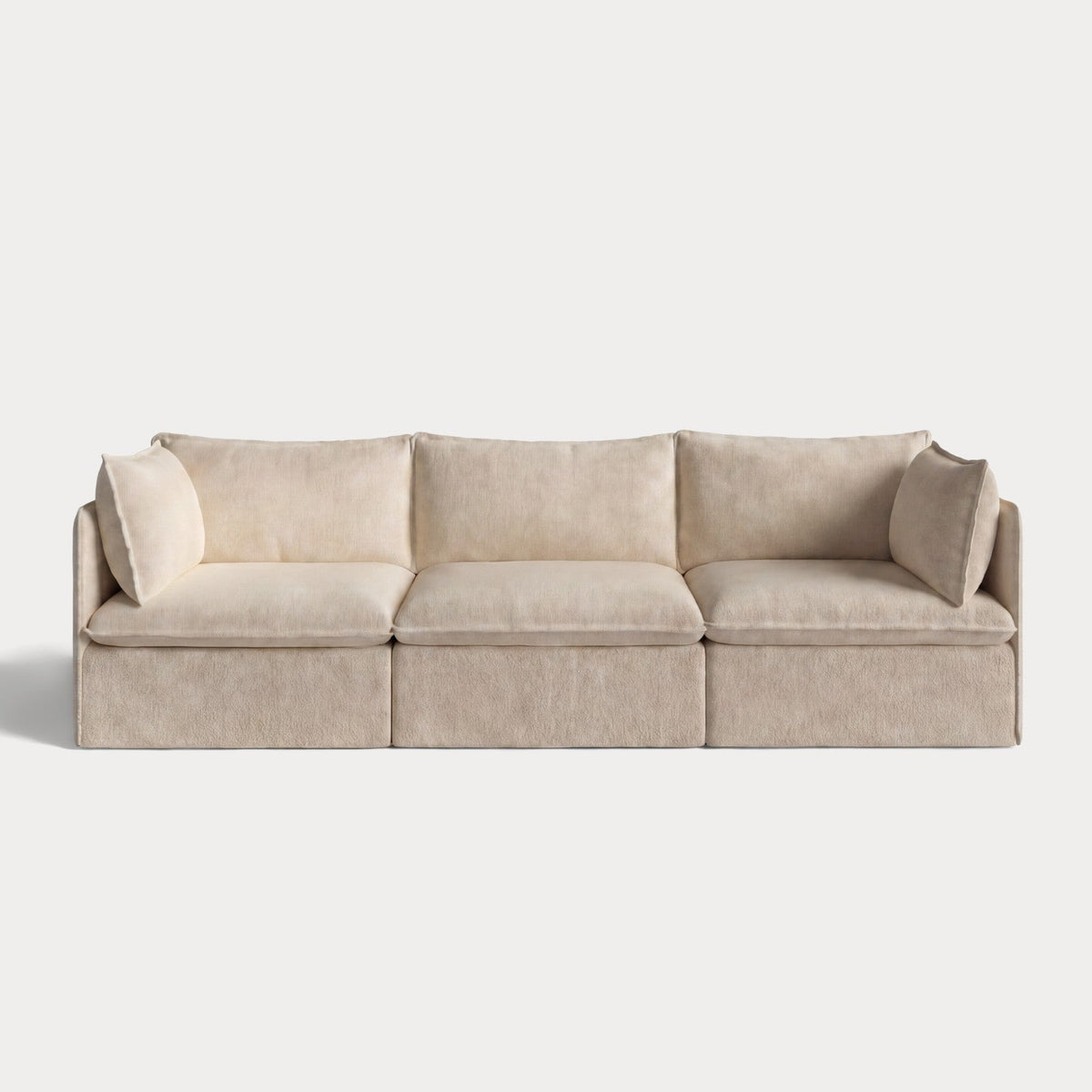 Modular Outdoor Washable 3-Seater | Alfresco Boucle in Cashew