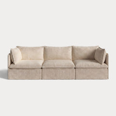 Modular Outdoor Washable 3-Seater | Alfresco Boucle in Cashew