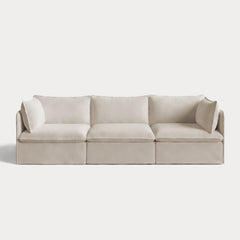 Modular Outdoor Washable 3-Seater | Nano Slubweave in Chai