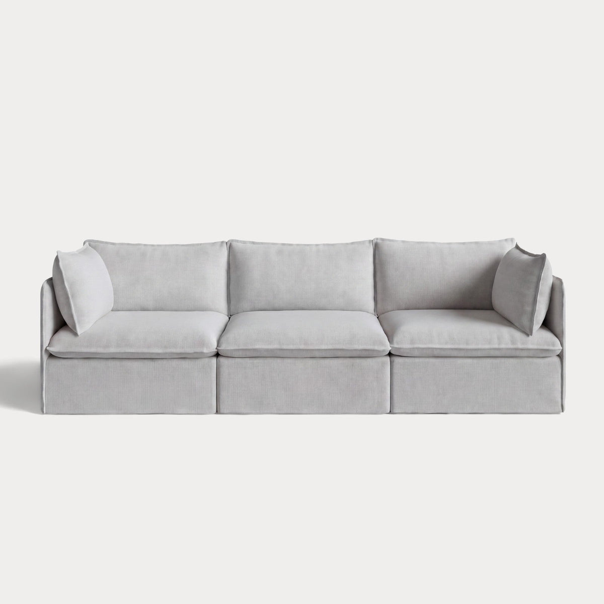 Modular Outdoor Washable 3-Seater | Nano Slubweave in Mist