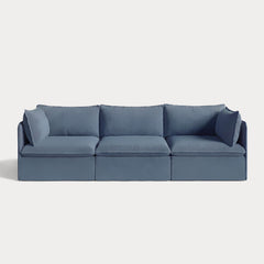 Modular Outdoor Washable 3-Seater | Classic Canvas in Ocean
