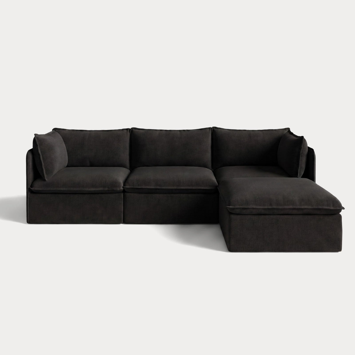 Modular Outdoor Washable 3-Seater Sectional | Classic Canvas in Charcoal