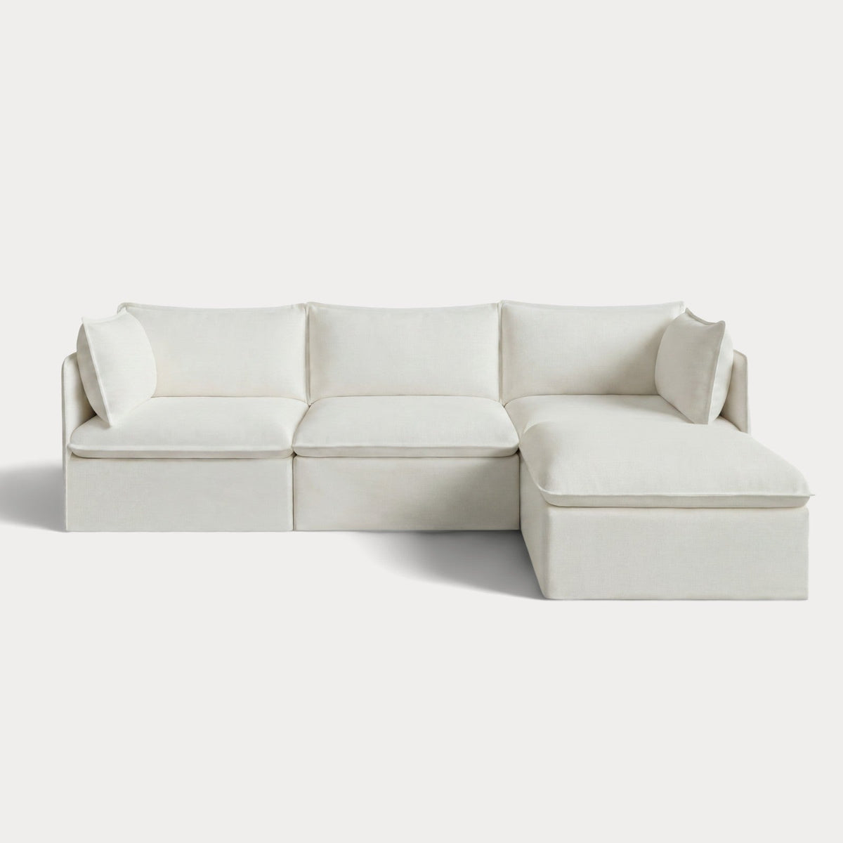 Modular Outdoor Washable 3-Seater Sectional | Classic Canvas in Cloud