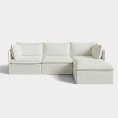Modular Outdoor Washable 3-Seater Sectional | Classic Canvas in Cloud