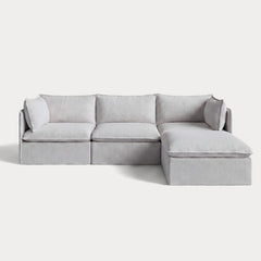 Modular Outdoor Washable 3-Seater Sectional | Nano Slubweave in Mist