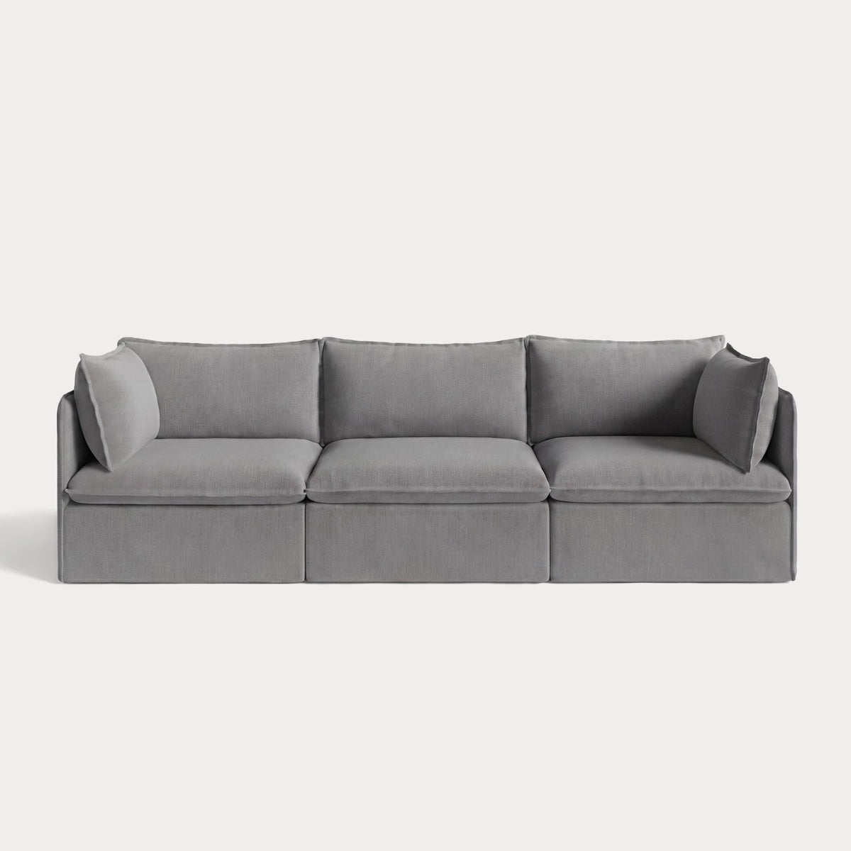 Modular Outdoor Washable 3-Seater | Classic Canvas in Stone Gray