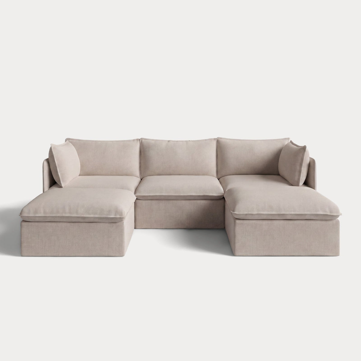 Modular Outdoor Washable 3-Seater U-Sectional | Classic Canvas in Sand