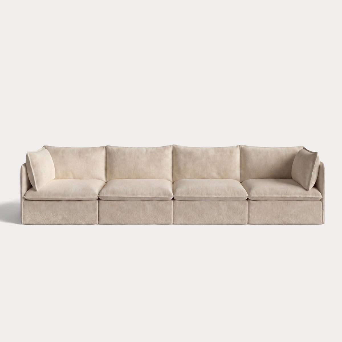 Modular Outdoor Washable 4-Seater | Alfresco Boucle in Cashew