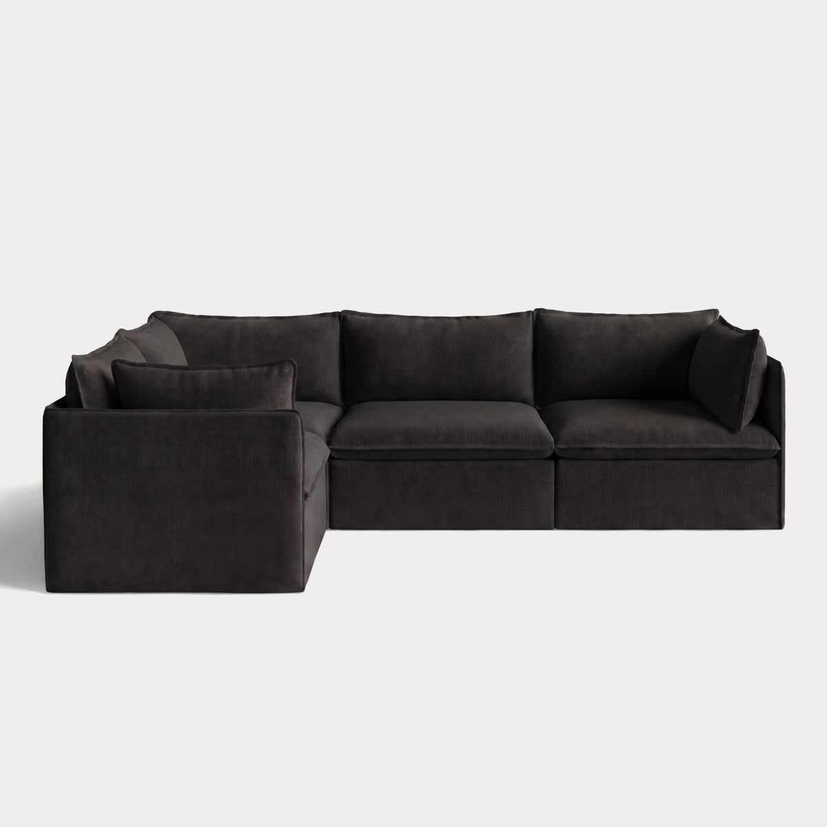 Modular Outdoor Washable 4-Seater Corner Sectional | Classic Canvas in Charcoal