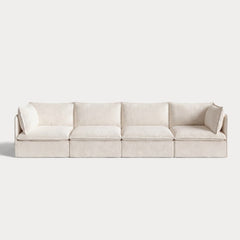 Modular Outdoor Washable 4-Seater | Alfresco Boucle in Creme