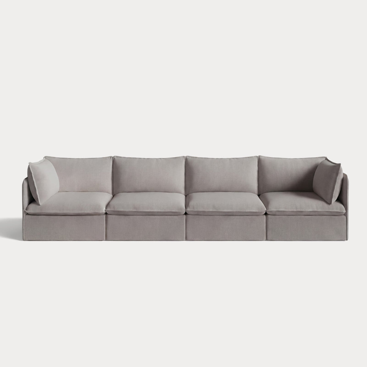 Modular Outdoor Washable 4-Seater | Nano Slubweave in Haze Gray
