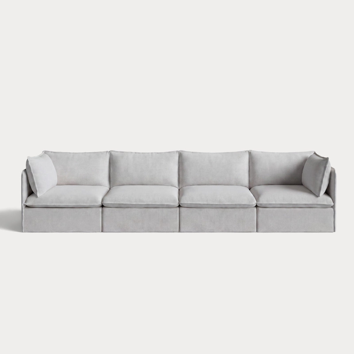Modular Outdoor Washable 4-Seater | Nano Slubweave in Mist