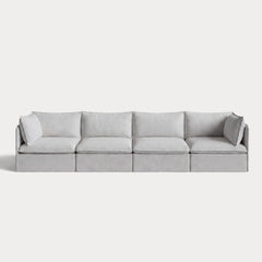 Modular Outdoor Washable 4-Seater | Nano Slubweave in Mist