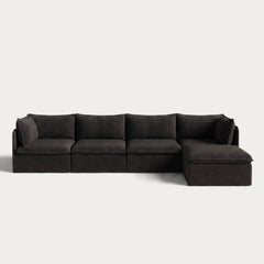 Modular Outdoor Washable 4-Seater Sectional | Classic Canvas in Charcoal