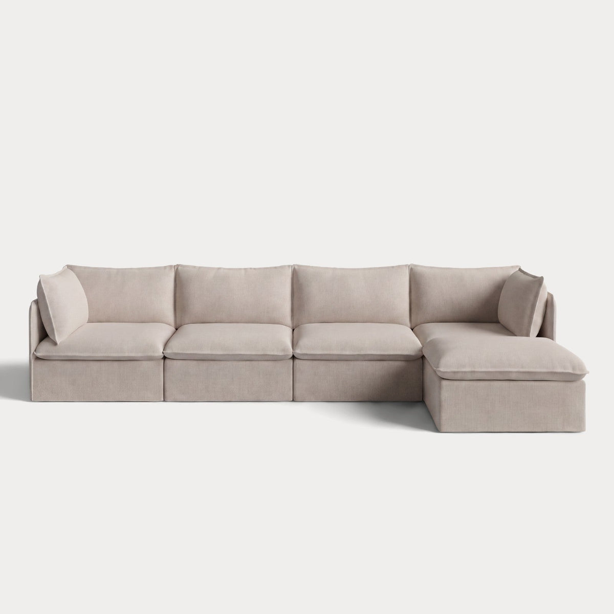 Modular Outdoor Washable 4-Seater Sectional | Classic Canvas in Sand