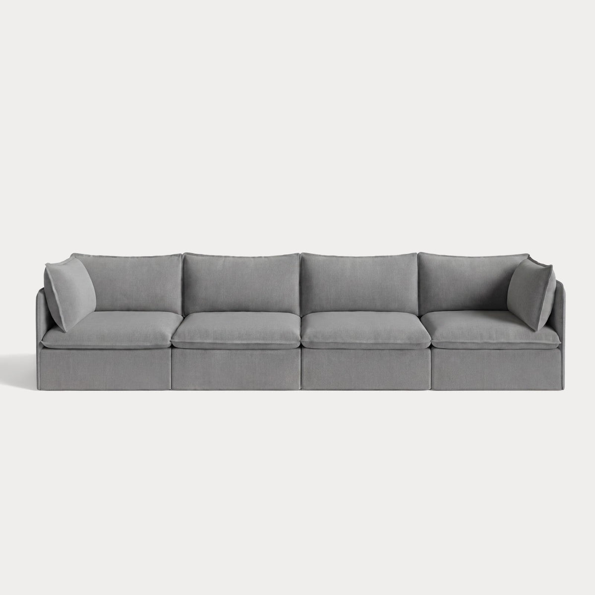 Modular Outdoor Washable 4-Seater | Classic Canvas in Stone Gray