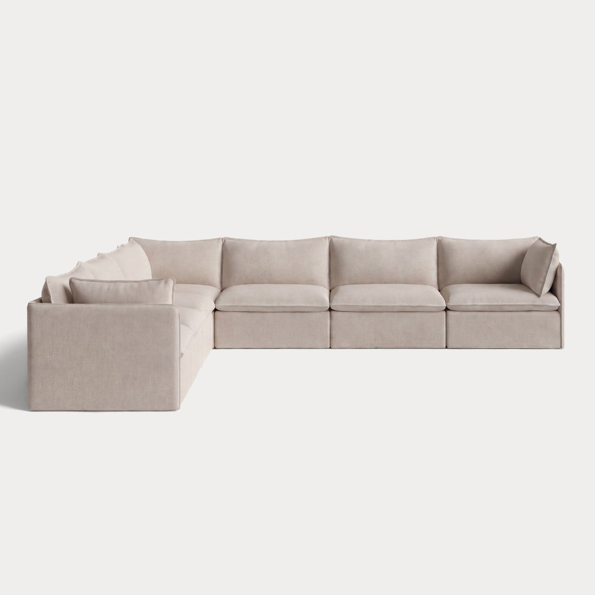 Modular Outdoor Washable 7-Seater Corner Sectional | Classic Canvas in Sand