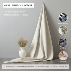 Modular Outdoor Washable 4-Seater | Nano Slubweave in Chai