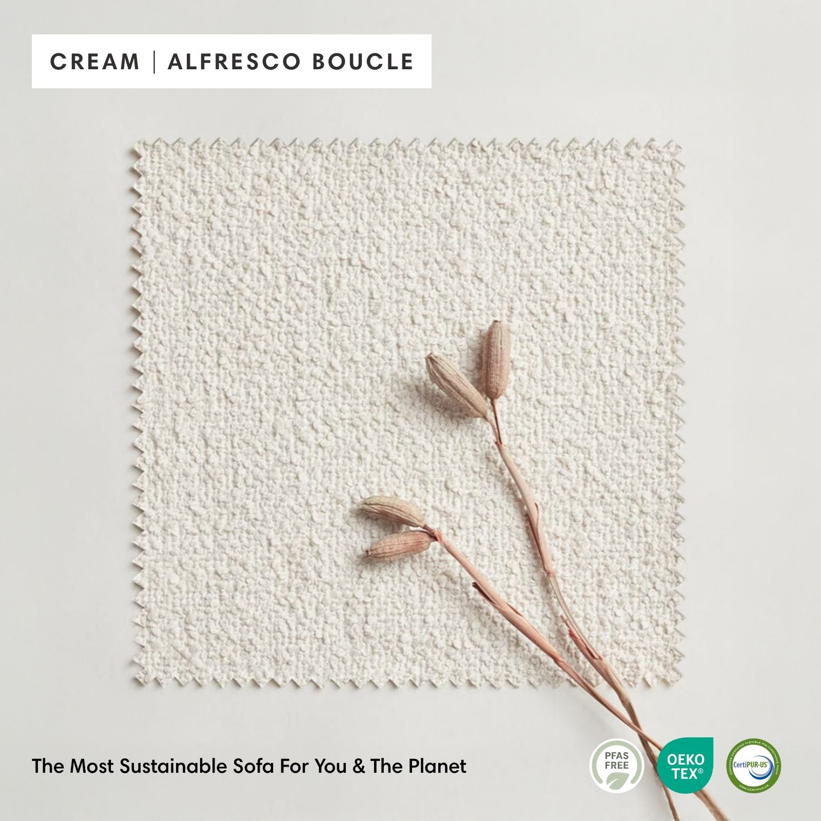 Modular Outdoor Washable 5-Seater Open-Ends Corner Sectional | Alfresco Boucle in Creme