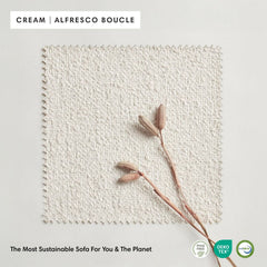 Modular Outdoor Washable 3-Seater | Alfresco Boucle in Creme