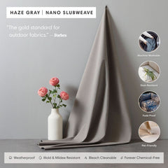 Modular Outdoor Washable 2-Seater | Nano Slubweave in Haze Gray