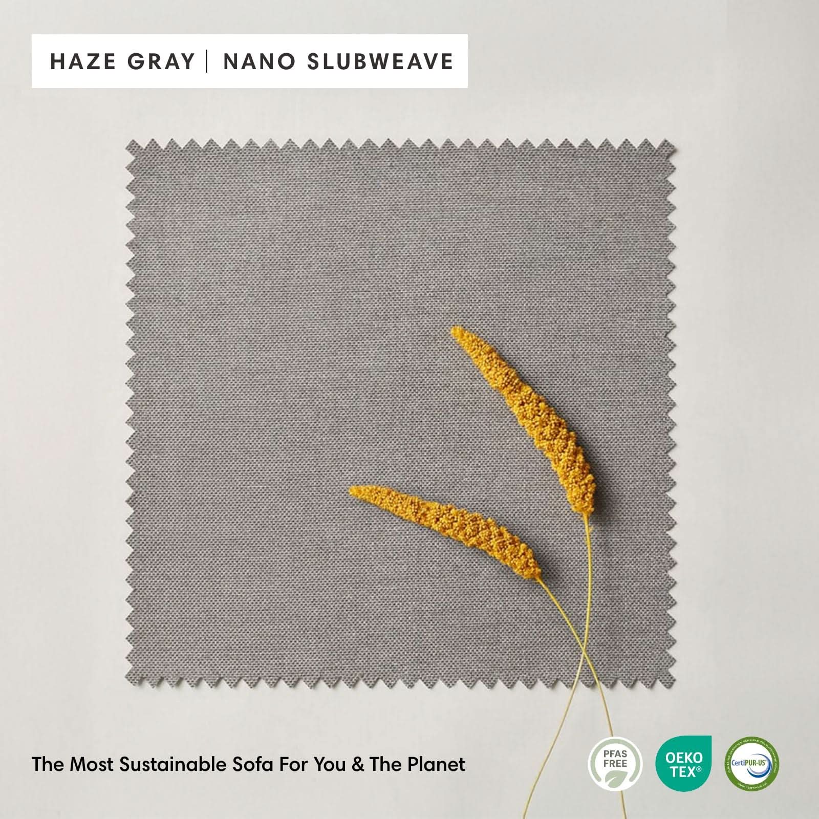 Modular Outdoor Washable 2-Seater | Nano Slubweave in Haze Gray