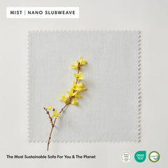 Modular Outdoor Washable 5-Seater Corner Sectional + Ottoman | Nano Slubweave in Mist