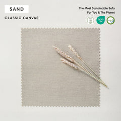 Dwell™ Modular Teak Outdoor Modular Unit - End Chair | Classic Canvas in Sand