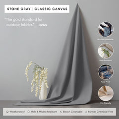 Modular Outdoor Washable 2-Seater | Classic Canvas in Stone Gray