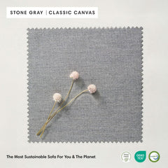 Modular Outdoor Washable 2-Seater | Classic Canvas in Stone Gray