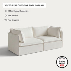 Modular Outdoor Washable 2-Seater | Classic Canvas in Cloud