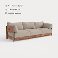 Dwell™ Modular Teak Outdoor Sofa | Classic Canvas in Sand