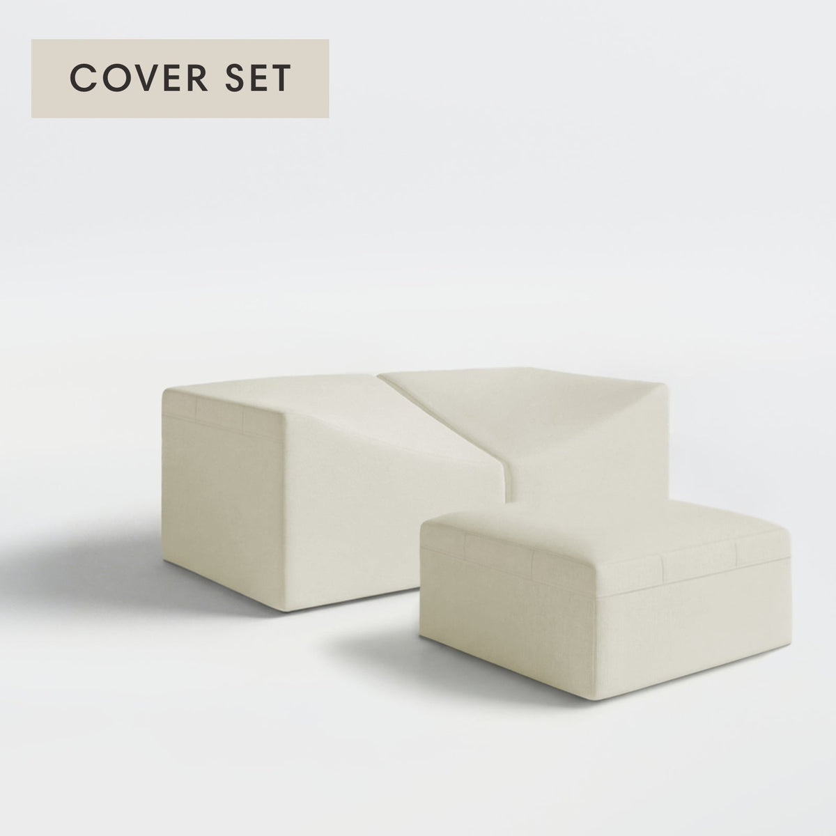 All-Season Outdoor Protective Cover Set for Washable 2-Seater + Ottoman