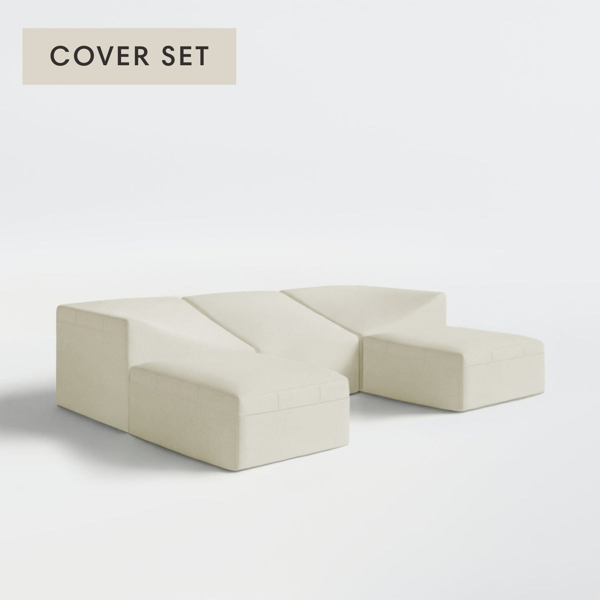 All-Season Outdoor Protective Cover Set for Washable 3-Seater U-Sectional